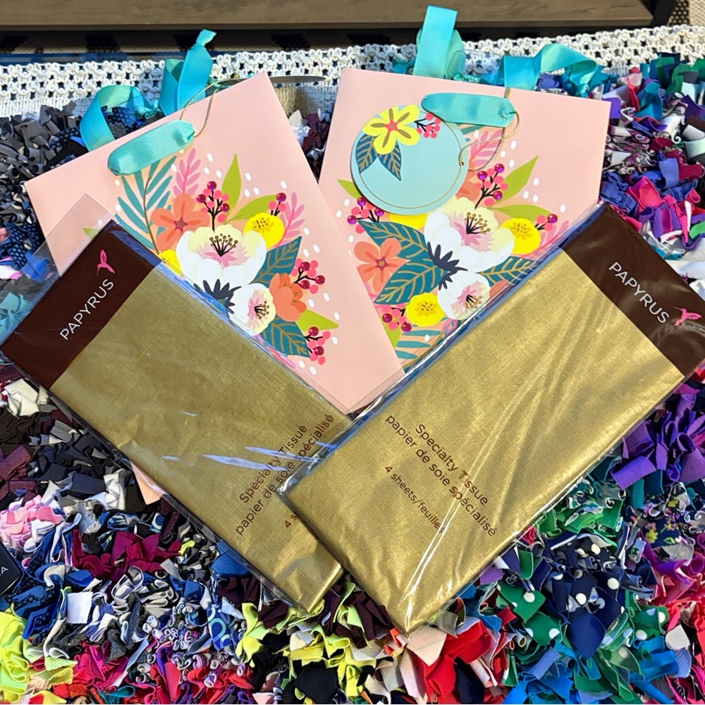 🆕Papyrus Bejeweled Floral Gift Packaging Bundle